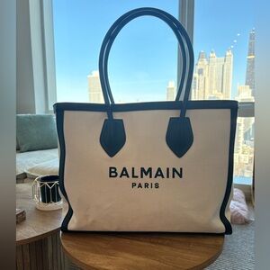 Balmain Black and White B Army 42 Tote Bag